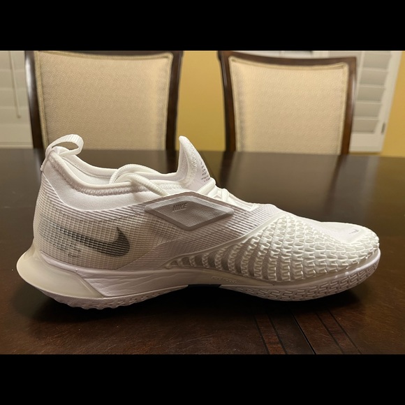 New Nike Court React Vapor NXT White Silver Tennis Sneaker Shoes - Picture 7 of 12
